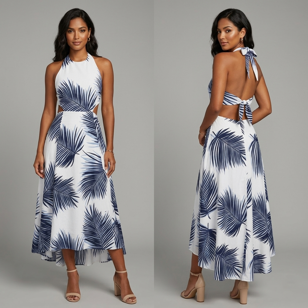 Palm Paradise Flare Dress