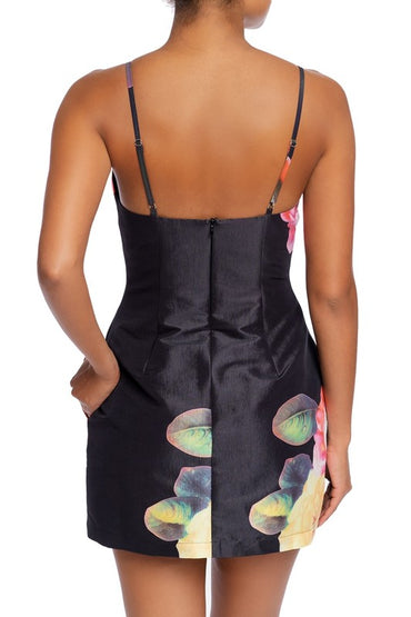 Black Floral Mini Dress