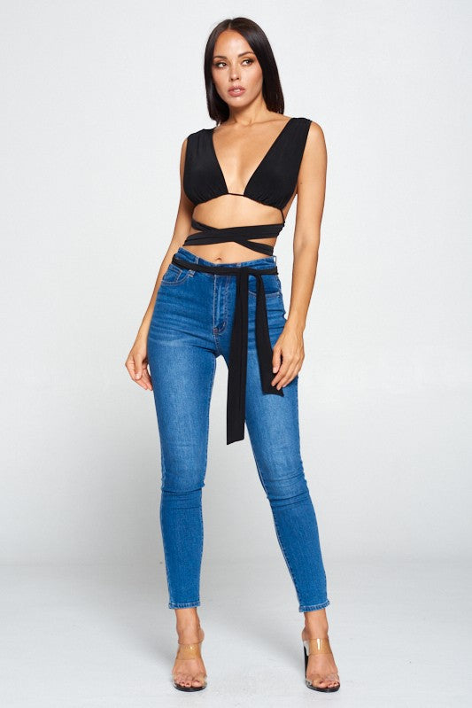 Black Multiway Crop Top