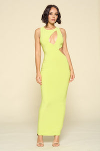 Look At Me Now Dress in Chartreuse