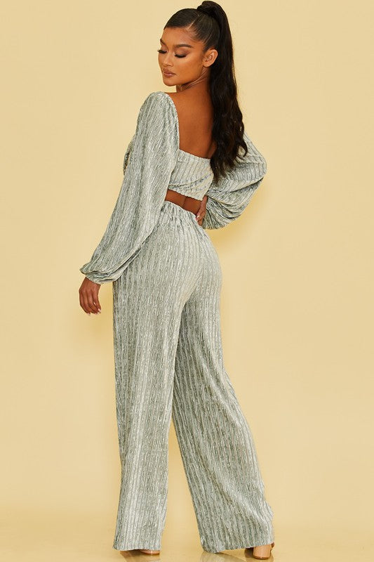 Velvet Stripe Lounge Set