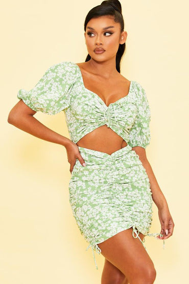 Daisy Scrunch Mini Dress