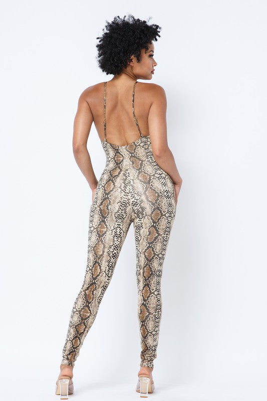 Snake Print Jumpsuit