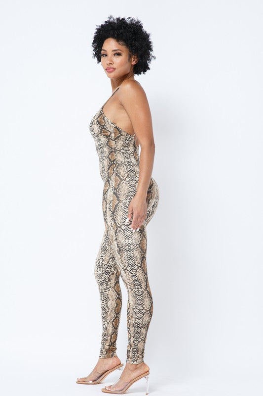 Snake Print Jumpsuit