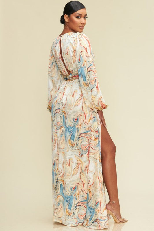 Marble Twist Maxi Dress