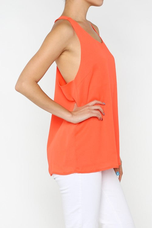Carrot T-back Detail Blouse