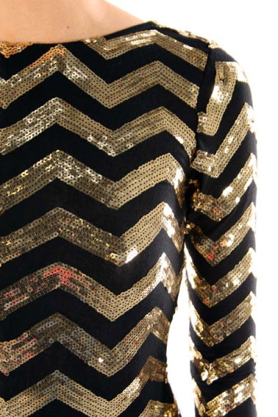 Chevron Lights Bodycon Dress