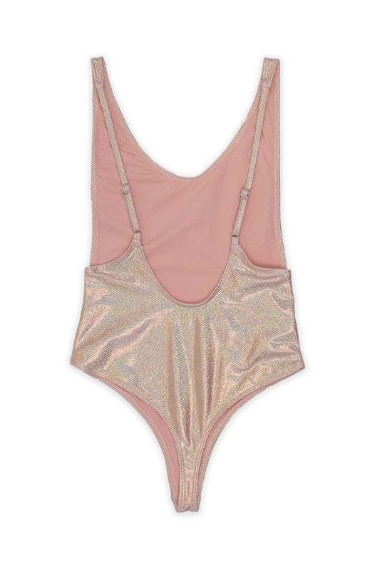 Rose Gold High Cut Thong One Piece