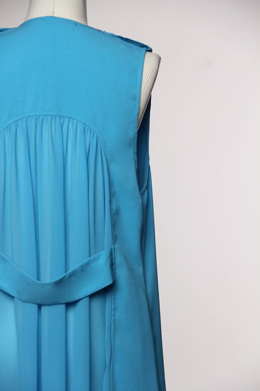 Cascading Front Vest With Back Detail