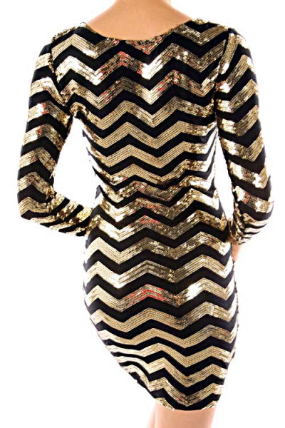 Chevron Lights Bodycon Dress