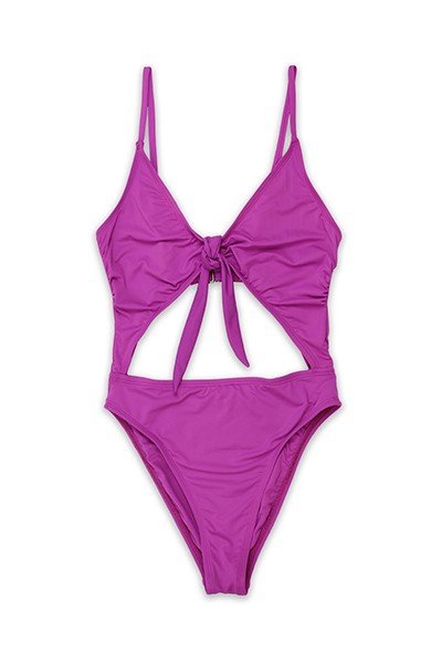 Purple Cut-Out One Piece