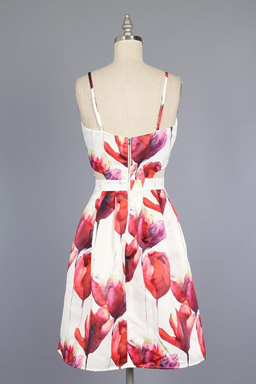 Spring Frenzy Cut-Out Flare Dress