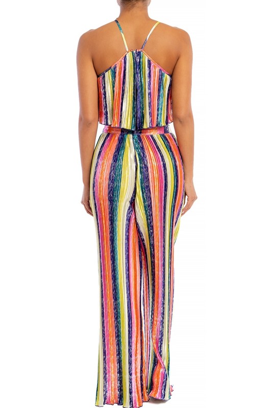 Rainbow Pleats Pant Set