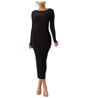 Can't Resist Midi Dress - Black