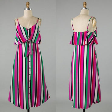 Resort Ready Stripe Midi Dress
