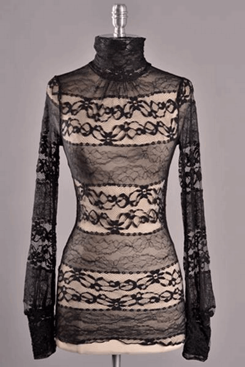 Lace Turtleneck