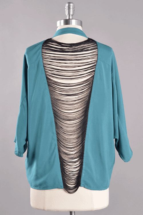 Fringe Back Blouse