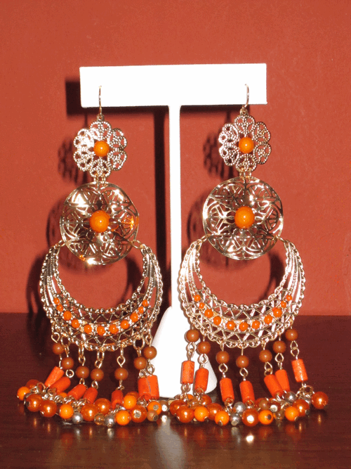 Coral Chandelier Earrings