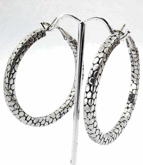 Textured Hoop Earring