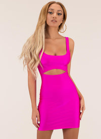 Kim K Hot Pink Mini Dress