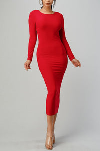 Can't Resist Midi Dress - Red
