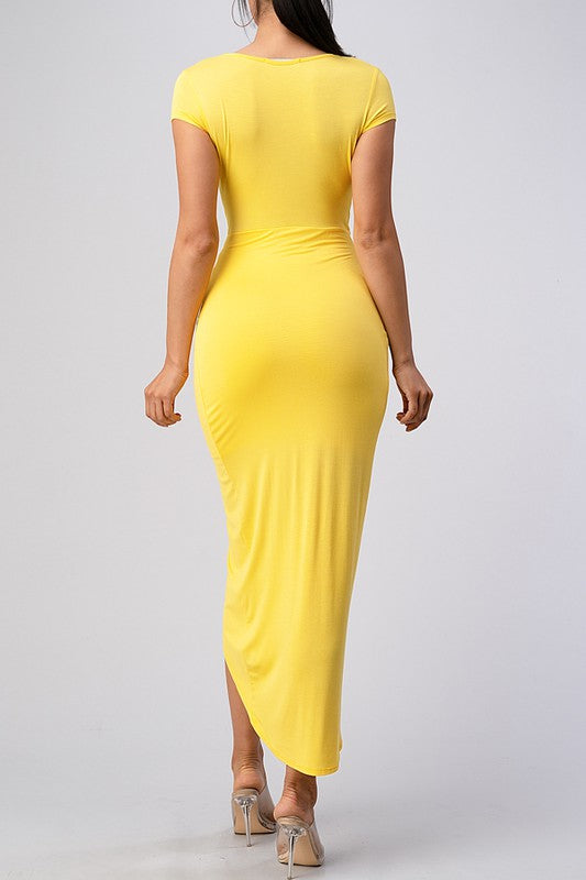 Anytime Yellow Midi Dress