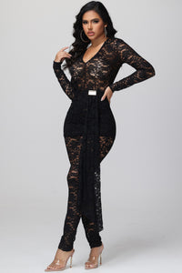 Kaylia Lace Long Sleeve Jumpsuit