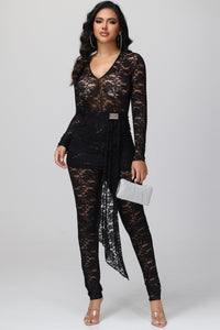 Kaylia Lace Long Sleeve Jumpsuit
