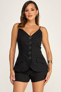 Linen Tailored Short Set
