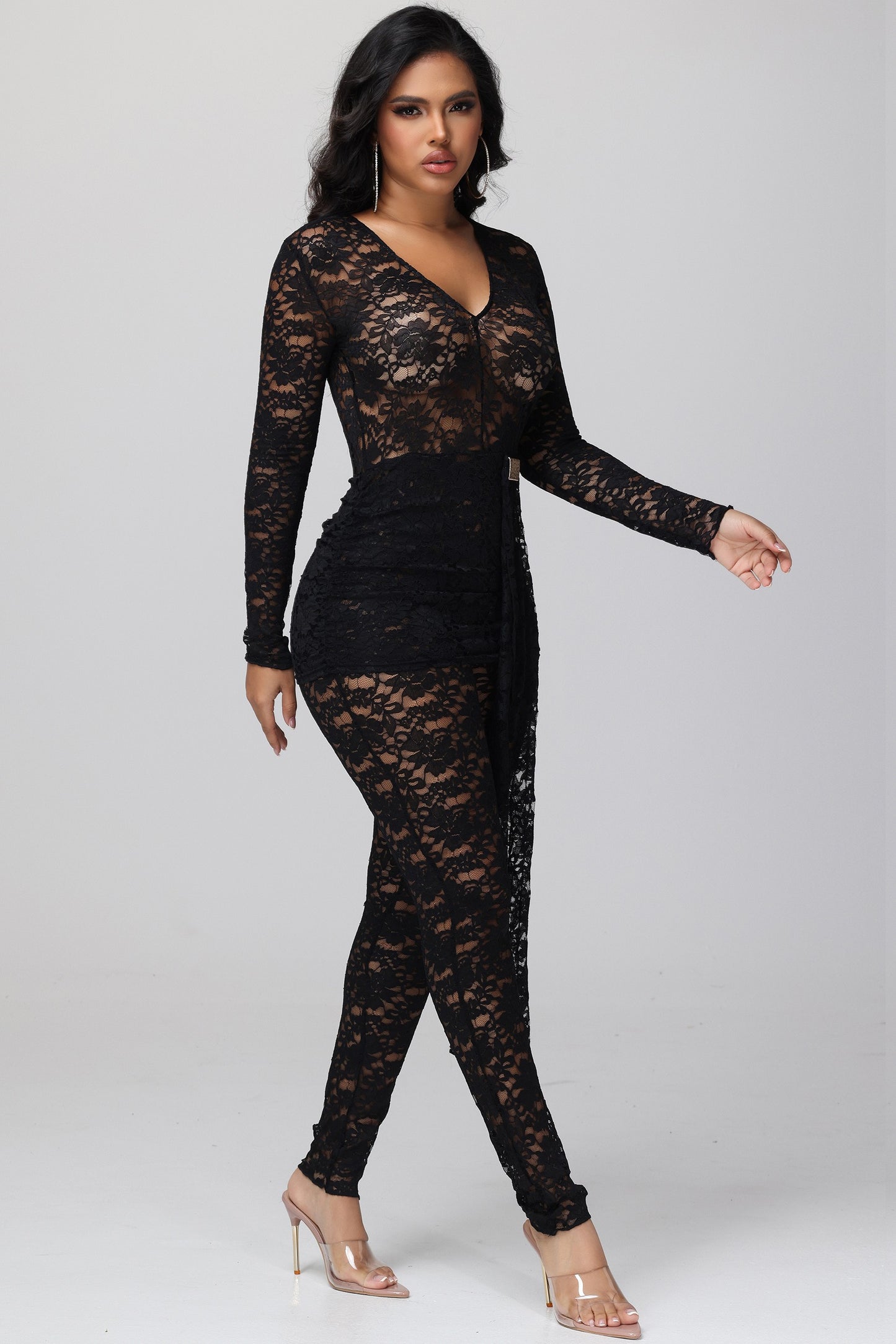 Kaylia Lace Long Sleeve Jumpsuit