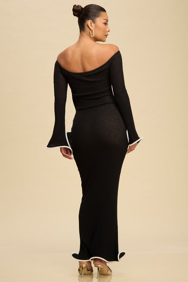 Ruffle Sleeve Maxi Dress