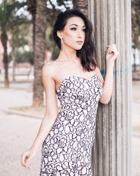 black and white mermaid dress Black and White Mermaid Black petite Evening gowns with Velvet Gloves