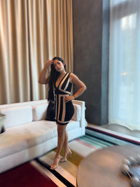 Chic Color Block Bodycon Dress