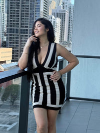 Chic Color Block Bodycon Dress