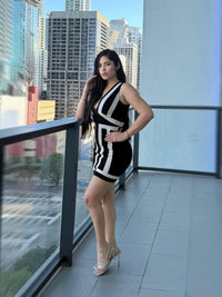 Chic Color Block Bodycon Dress