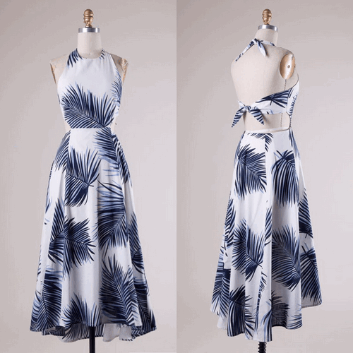 Palm Paradise Flare Dress