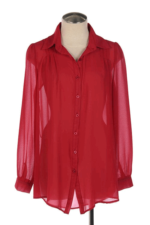 Larissa Open Back Button Down Blouse