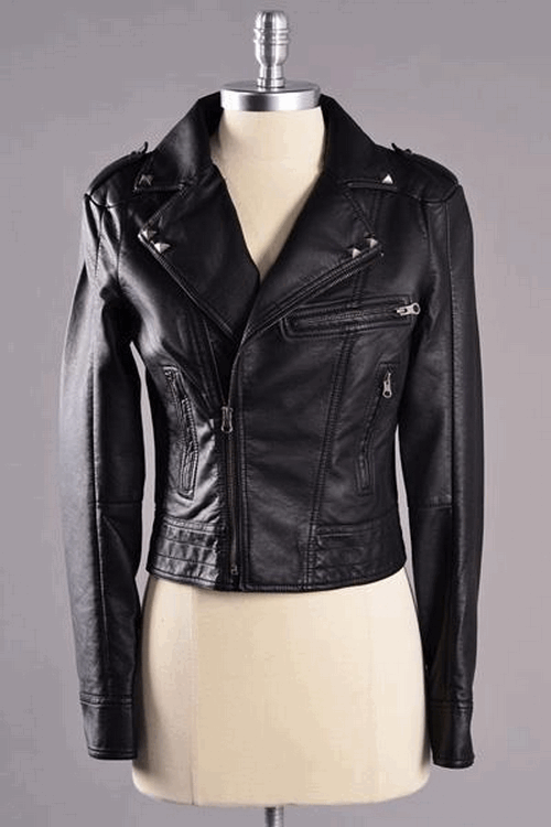 Biker Faux Leather Jacket