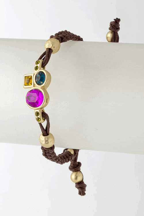 Colored Jewel String Bracelet