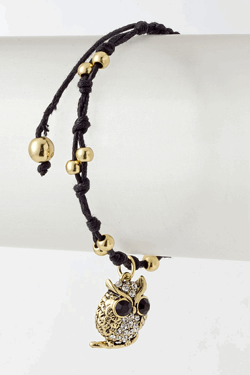 Owl Dangle String Bracelet