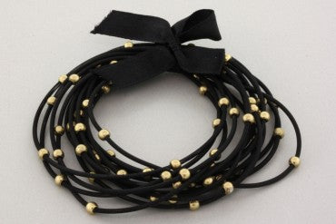 Black Stretch Coil Bracelets